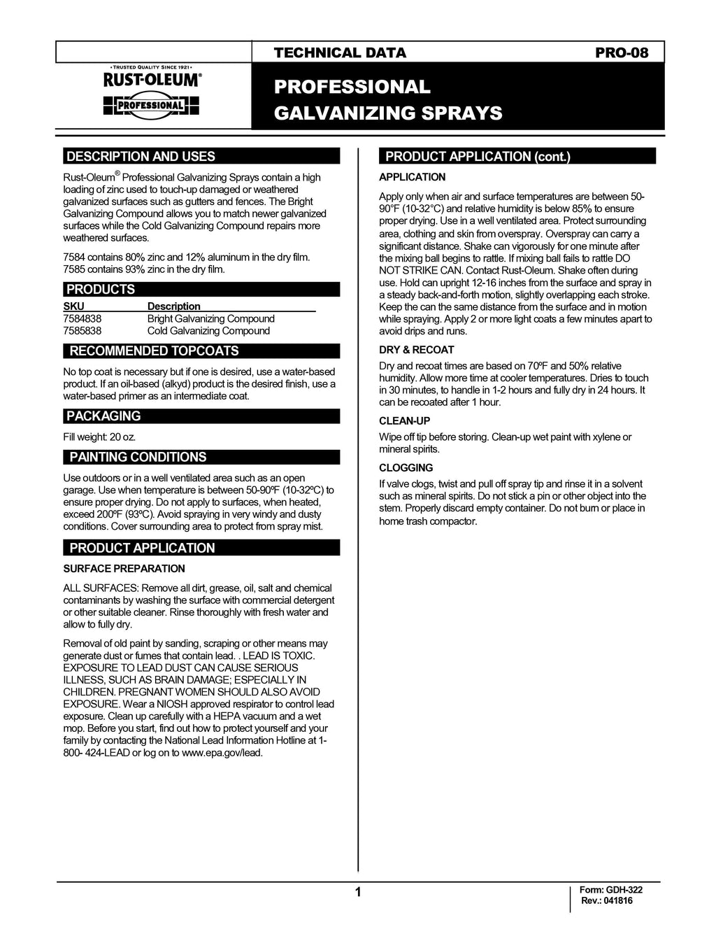 Bright Galvanizing Compound, 20 oz Aerosol Spray
